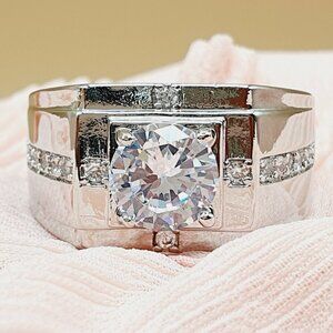 💎Trendy Fever Square Glitter Zircon Chunky Daily Ring for Man, INDN8352